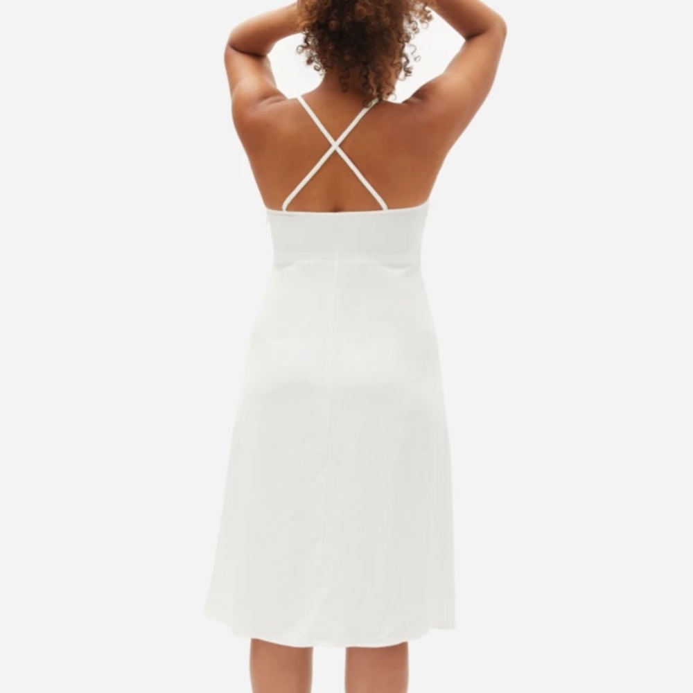 Everlane Japanese Go Weave Cross Back Slip Dress